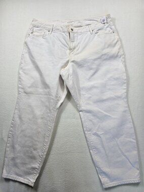 Old Navy Womens White High Rise OG Straight Leg Jeans Size 20 NWT